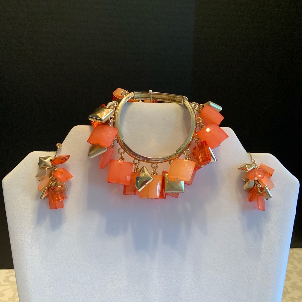 2-pc orange/gold set